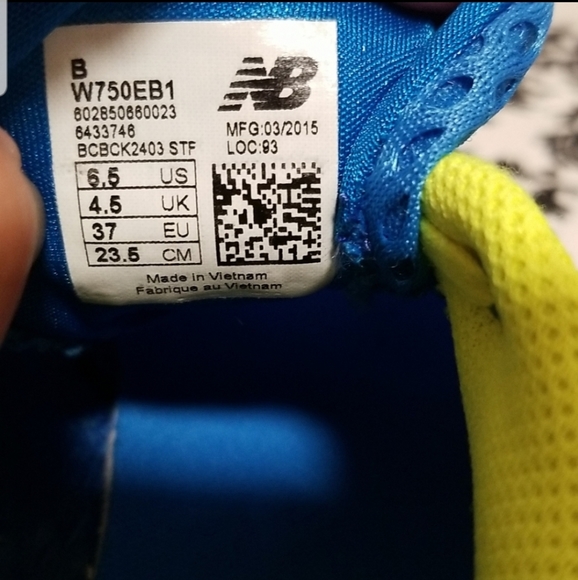 NEW BALANCE 750 V1 Running Shoes Blue Neon Pink Green Women's - Picture 10 of 11